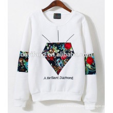 fashion pullover&sweatshirts with diamond printed women sweatshirts